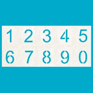 Трафарет цифр Шрифт 6 (полоса)