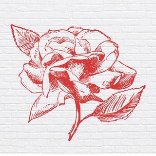 Трафарет «Алая роза»