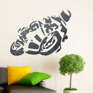 Трафарет «Наклоненный мотоциклист»