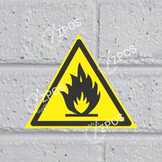 Наклейка «Пожароопасно. Легковоспламеняющиеся вещества»