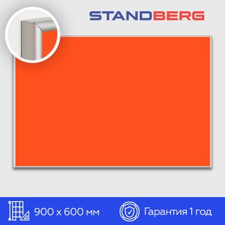 Красная магнитно-маркерная доска 60х90 см Standberg