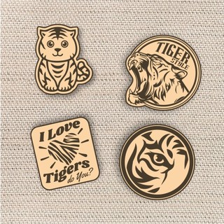 Значки с тиграми