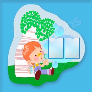 Детский стенд «Мальчик с пузырем»